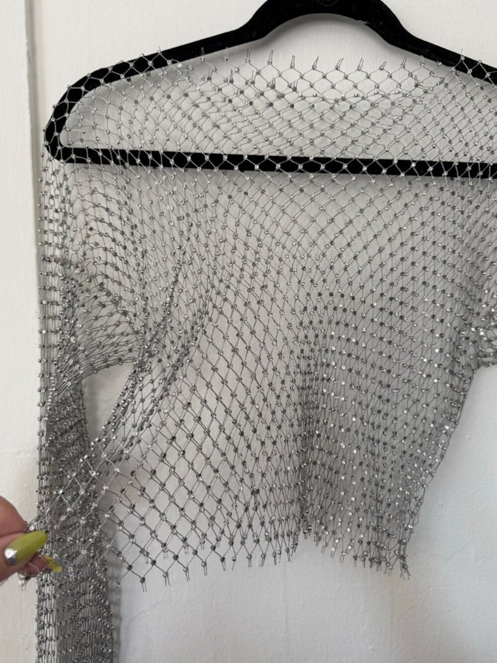 Mesh Rhinestone Crop Top - Picture 2 of 2